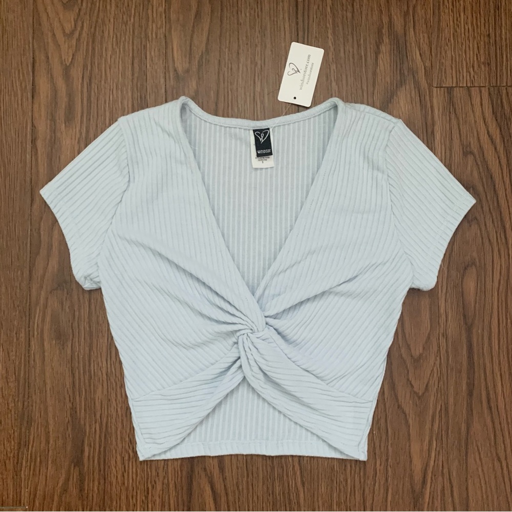 Windsor blue crop top